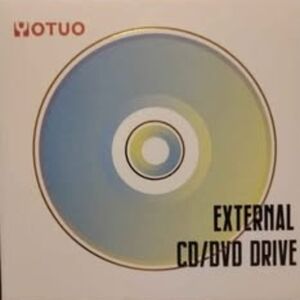 External CD/DVD Drive - Sleek White Design